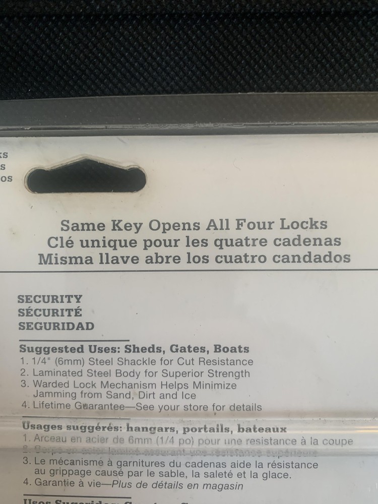 Master Lock Keyed Alike Laminated Steel Padlocks 4 Pack Small Silver 3009D