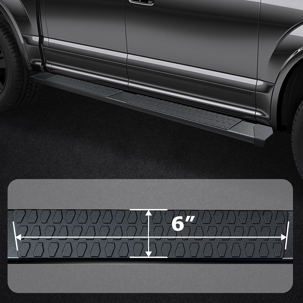 6" Running Boards For 2007-2018 Silverado Sierra Extended Double Cab Side Step