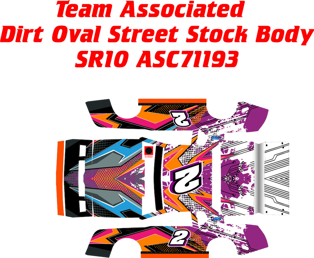 TEAM ASSOCIATED SR10 SCRIBBLES  THEME  WRAP KIT  PRINT 1X10 SCALE