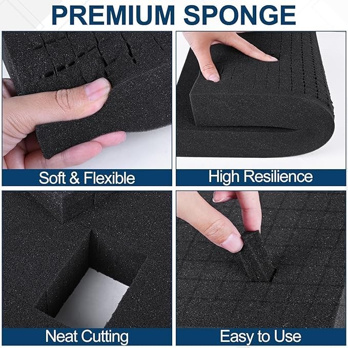 8 Pcs Pick and Pluck Foam Sheets 3 Size Polyurethane Pick Apart Foam Inserts ...