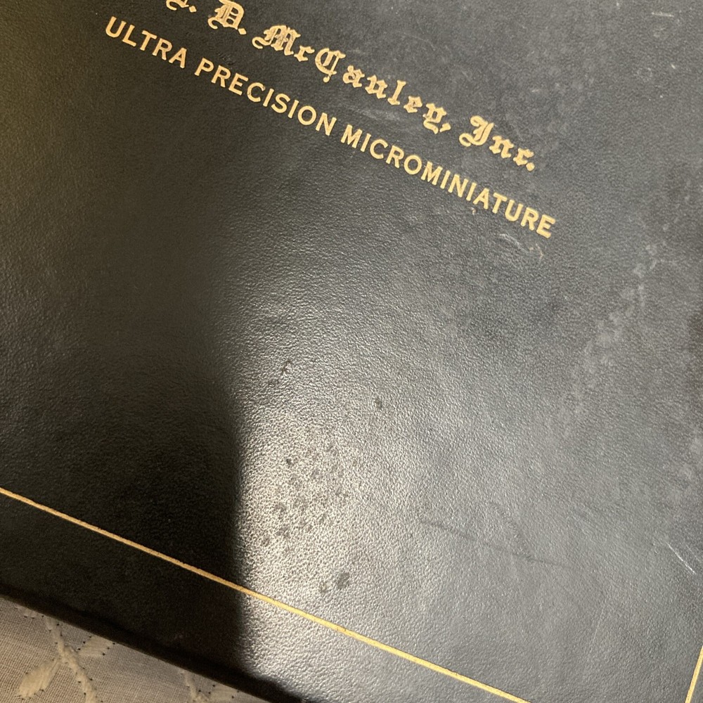L.D. McCauley Inc Leather Hard Shell Presentation Box Case