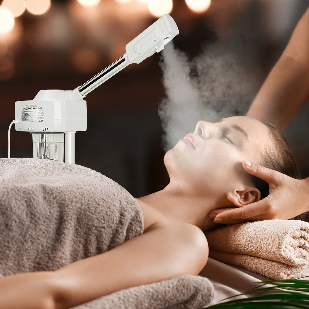 Facial Steamer Professional Ozone w/Hot Mist Function Stand for Home Salon Spa