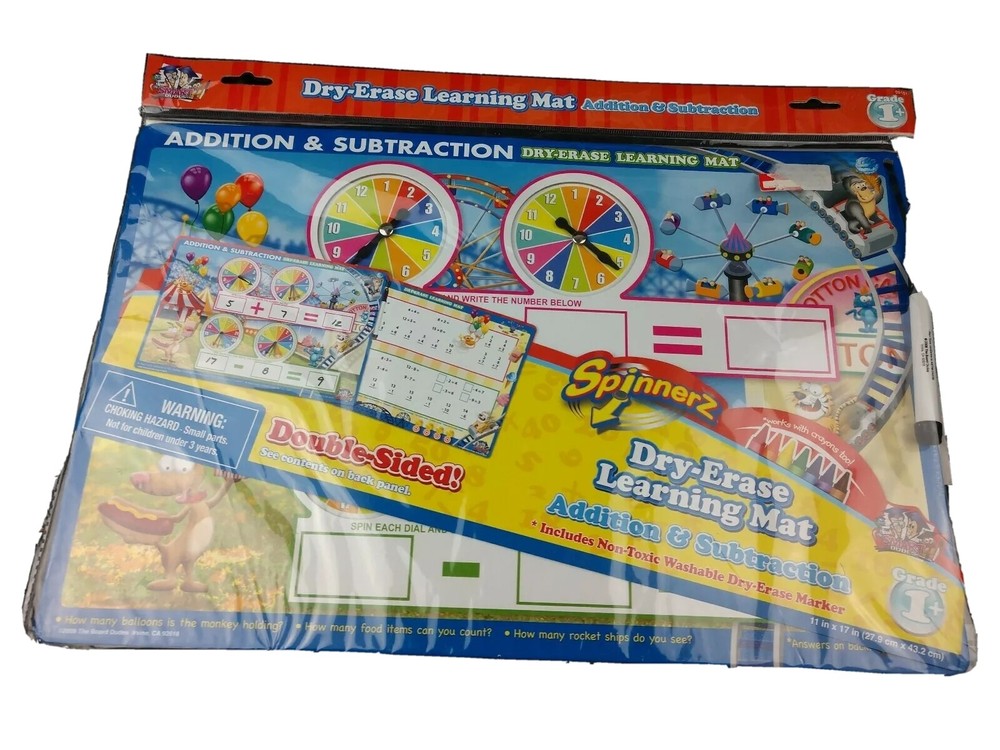 Smart Dude DRY ERASE LEARNING MAT Addition Subtraction