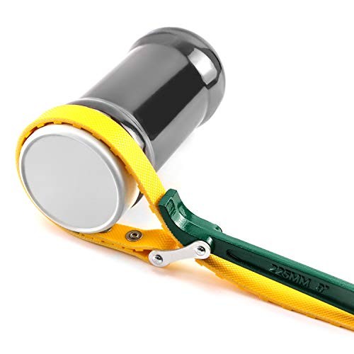 9" Belt Strap Wrench, Multi-Purpose Adjustable Strap Oil Filter 9" (1 pack)