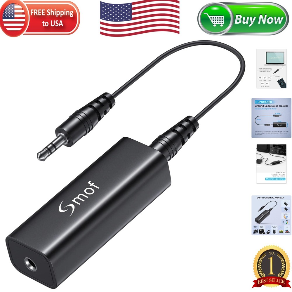 Portable 3.5mm Ground Loop Isolator – Simplify Your Audio Experience Anywhere
