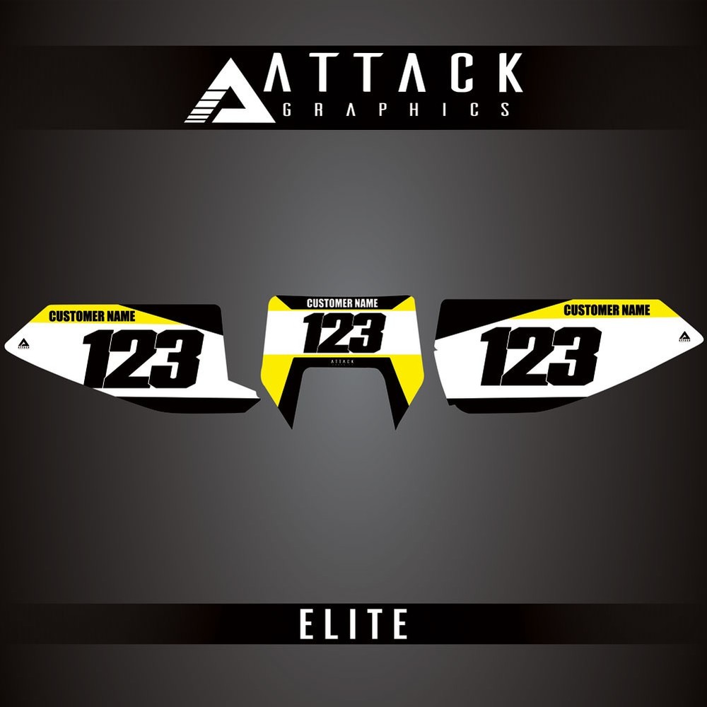 Attack Graphics Elite Number Plate Backgrounds For Husqvarna FE 501 2017