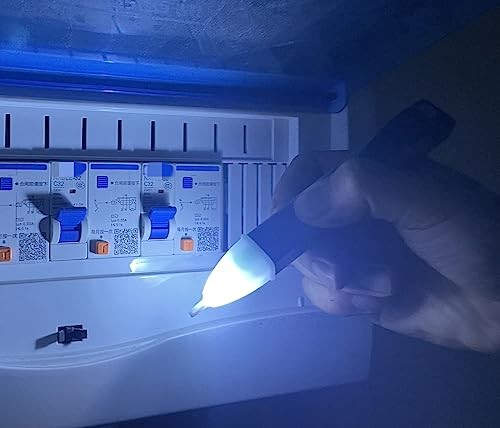 Non-Contact Voltage Tester Tools,LED Flashlight,Buzzer Alarm,AC Black+Grey