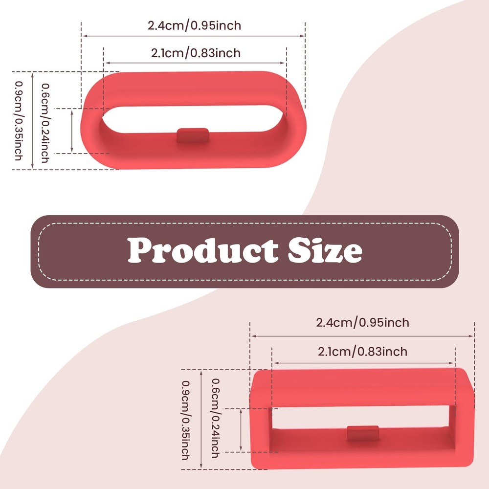 12-Pack Multi-Color Band Keeper, Magic band locks, Silicone Small, 12pcs-Arc