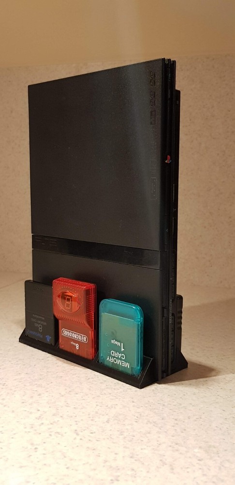 PS2 Slim Console and Memory Card Holder Vertical Stand