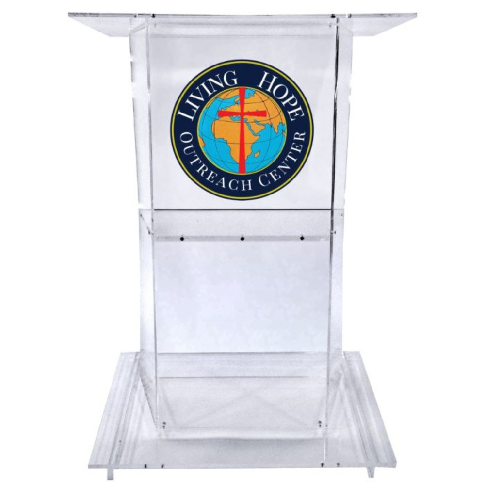 Kingdom Personalized Acrylic Podium - Medium-Sized, Versatile, and Customizable