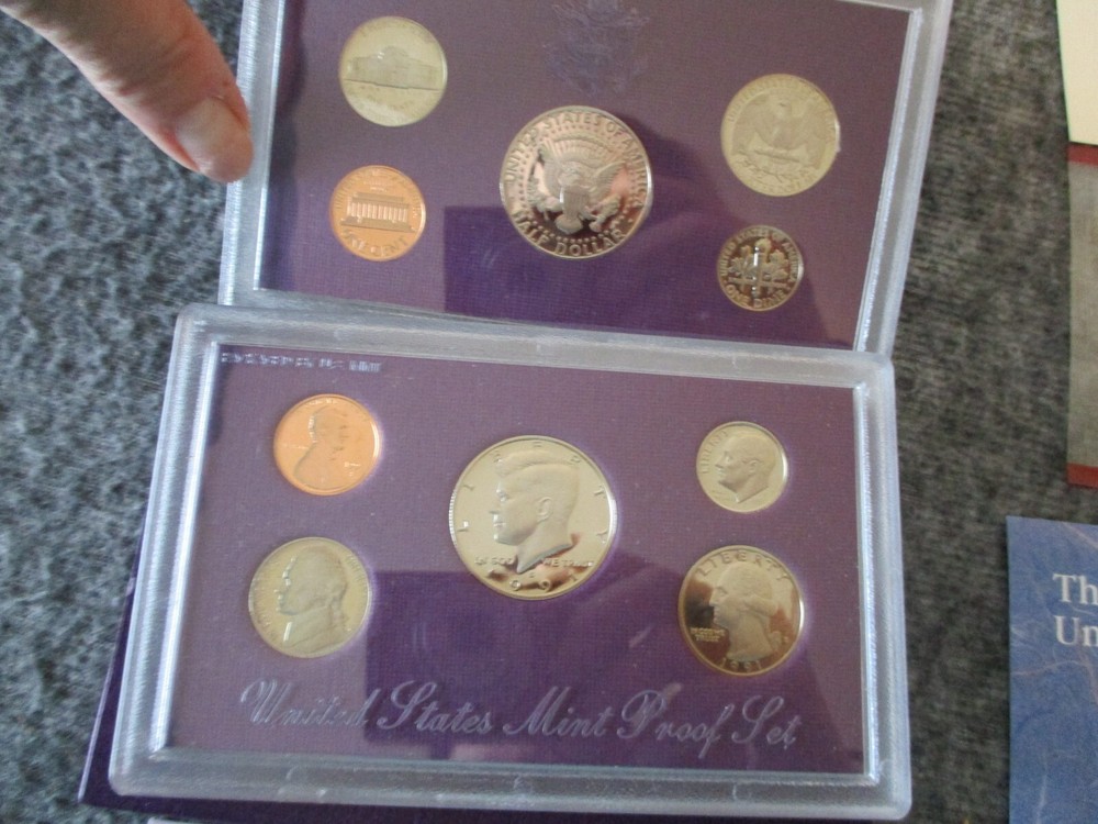 US MINT 1990-1995 PROOF + UNCIRCULATED + 1992 SILVER PROOF SET(27) - READ