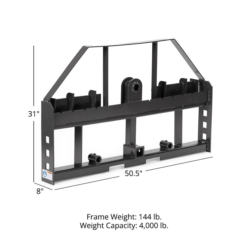Titan Attachments Standard Series Pallet Fork Frame, Quick Tach Connection