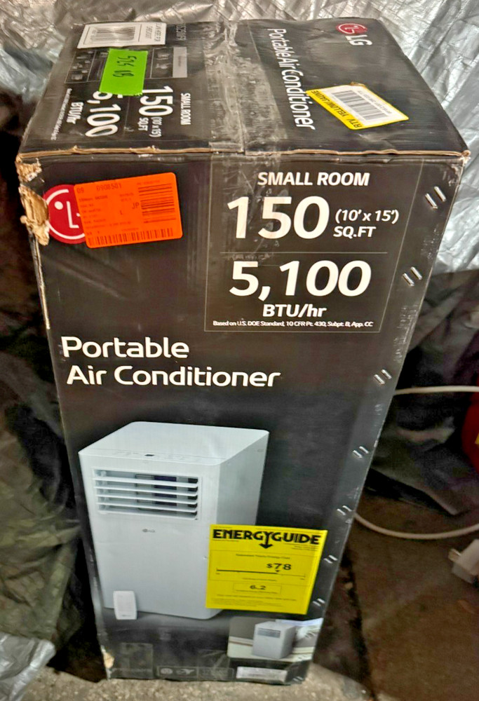 LG 5,100 BTU (DOE) 9,000 BTU (ASHRAE) 115-Volt Portable Air Conditioner