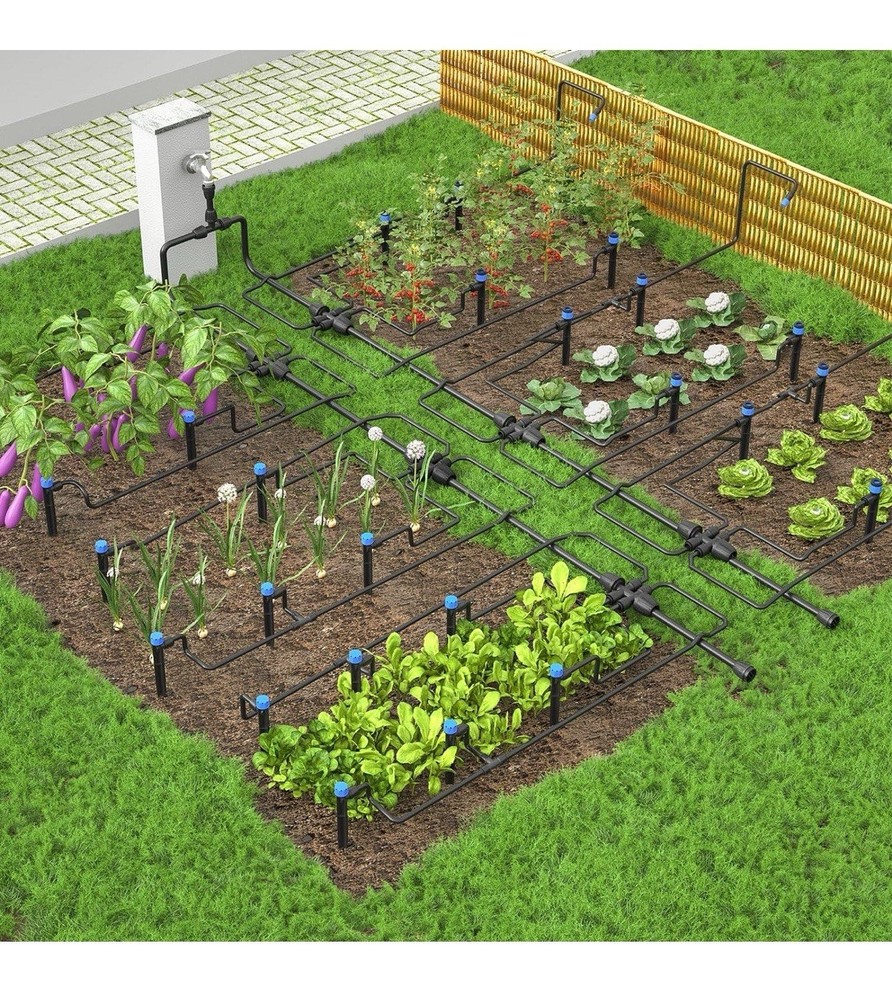 230FT Drip Irrigation System Kit, Automatic Garden Watering System for Plant