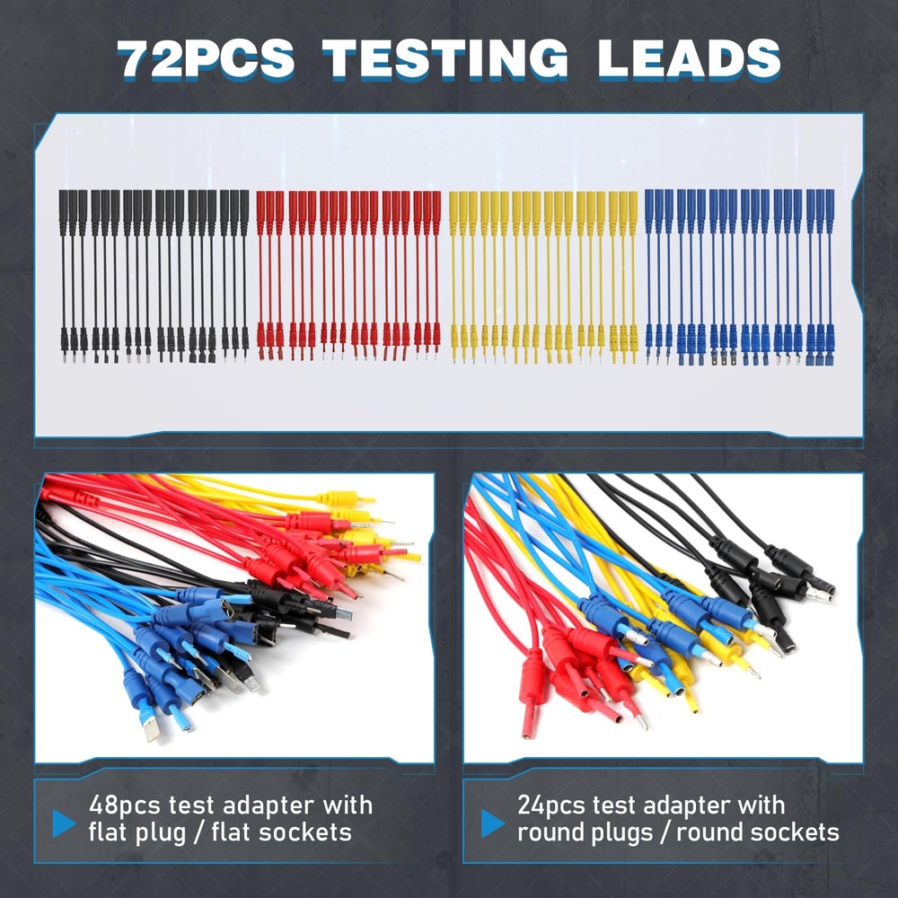 110PCS Automotive Circuit Test Lead Kit, Multimeter Leads Kit,Multi Function ...