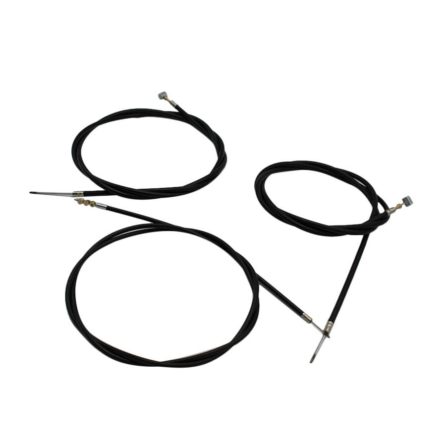Black Universal Motorcycle Cable Kit Brake Cable+Clutch Cable+Throttle Cable Set