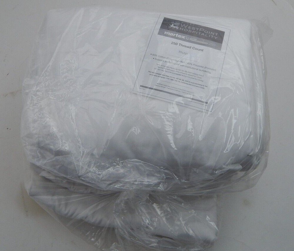 6 - Westpoint Hospitality Martex Millennium Sheets 95 x 115