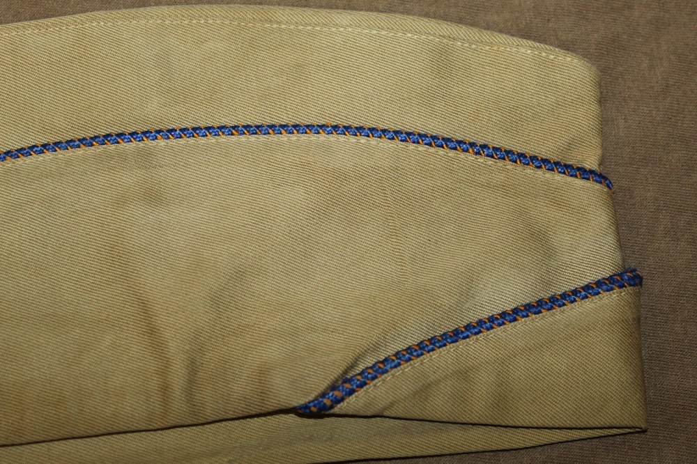 Original WW2 U.S. Army Air Forces Piped Khaki Overseas Hat, Named