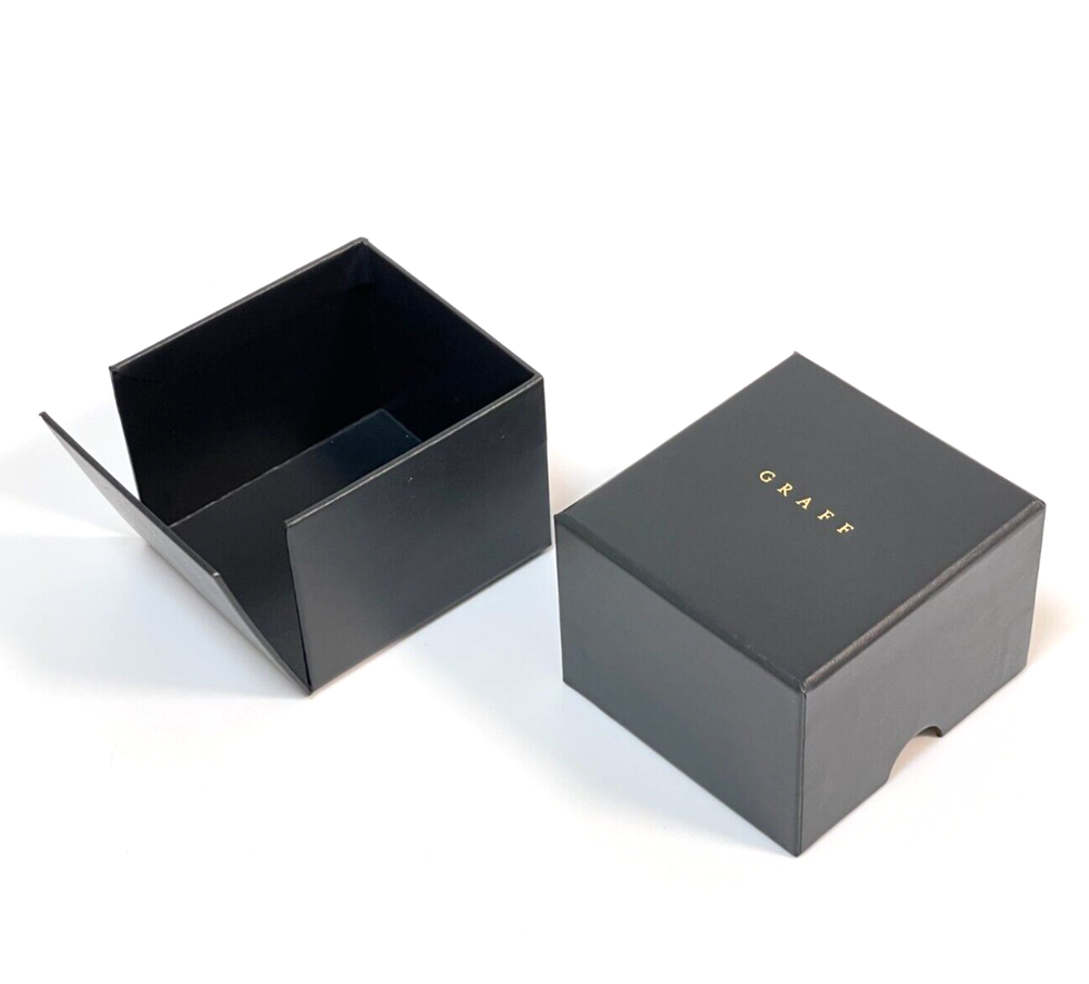 GRAFF Authentic Ring case Black Leather Accessories Jewelry box Damage case