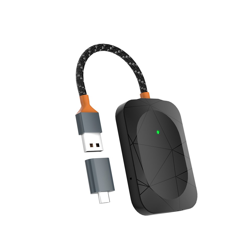 2-in-1 Mini Wireless Android Auto Carplay Adapter Plug & Play Quick-connect