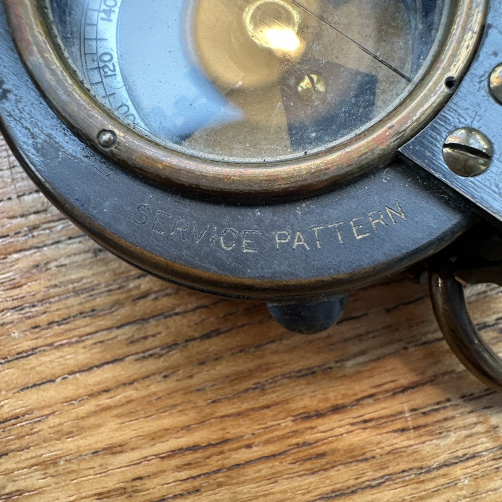 MK VI Lawrence & Mayo Prismatic Compass Service Pattern Army Issue Leather Case