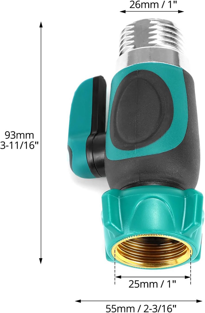 2 Pack Garden Hose Shut Off Valve Leakproof 3/4 Flow Control Rustproof YardValve
