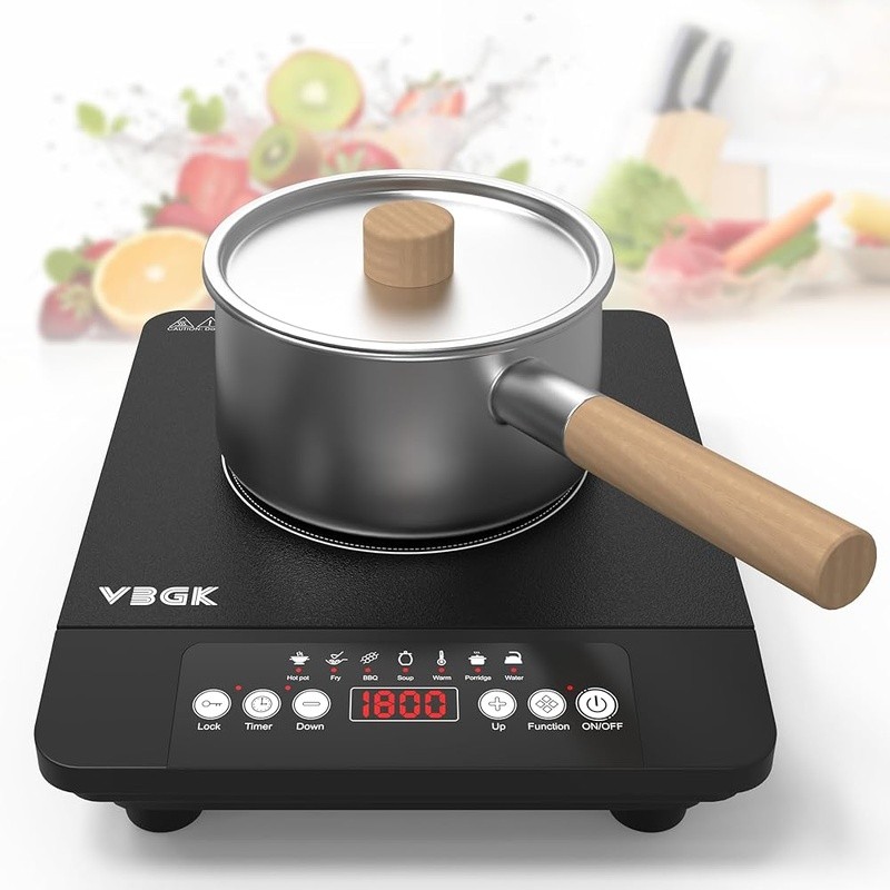 Induction Single Burner Hot Plate Digital Control Safe & Efficient Cooking 110V