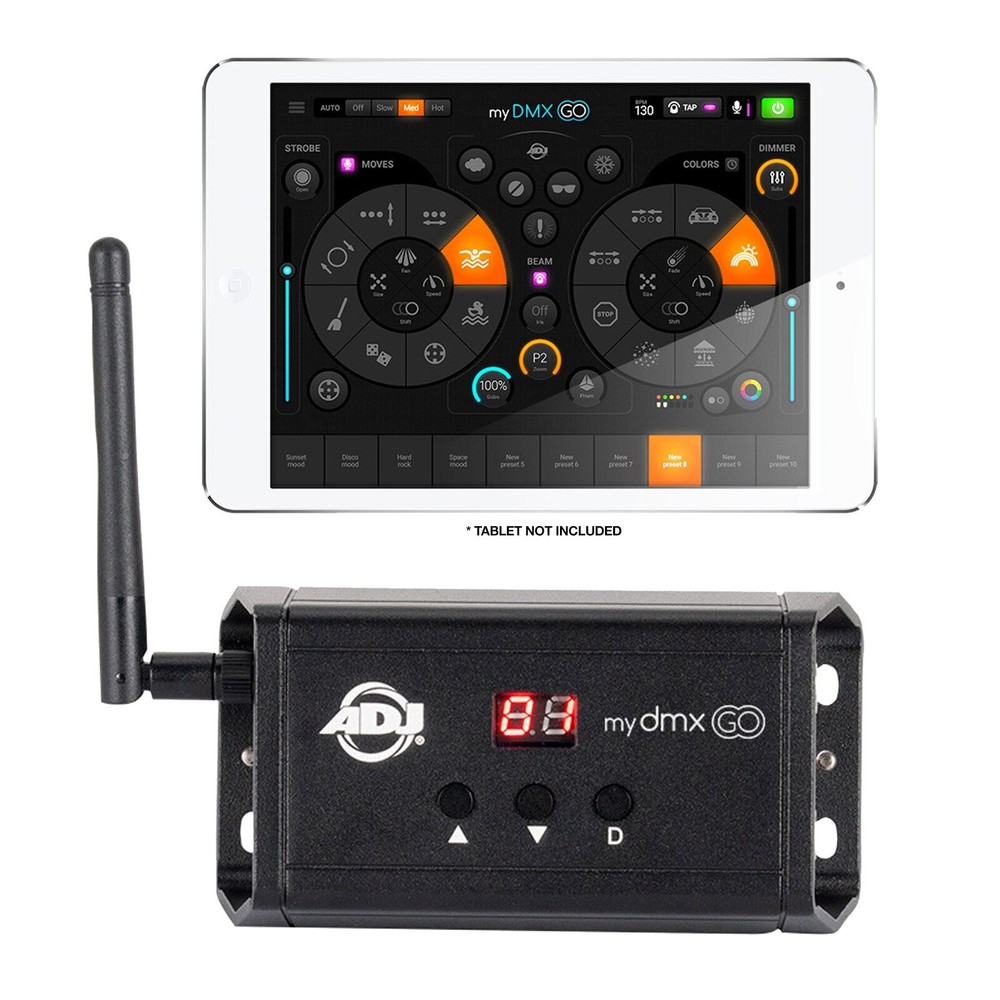 ADJ myDMX Go Wireless iPad/Android Lighting Control System, Laptop Stand