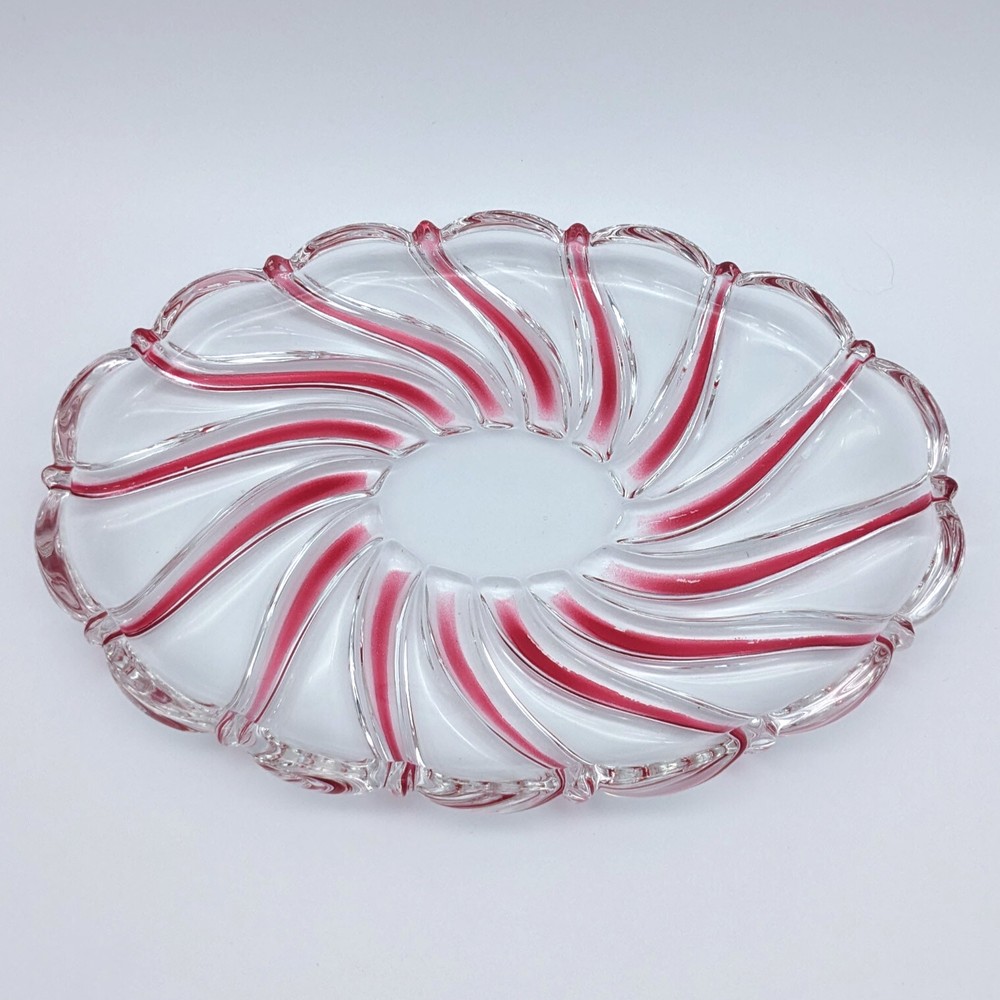 Mikasa Red Peppermint Swirl Dish