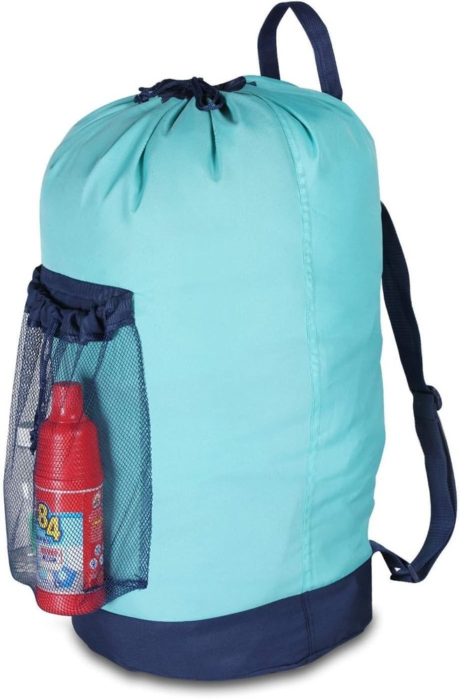 Backpack Laundry Bag Laundry Backpack W/ Shoulder Straps & Mesh Pocket Durable