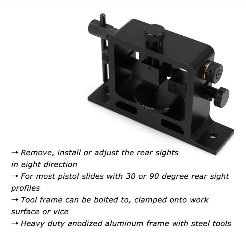 Pistol Slide Rear Sight Pusher Tool W/Glock Tool Kit Front Sight Tool Glock19 BK