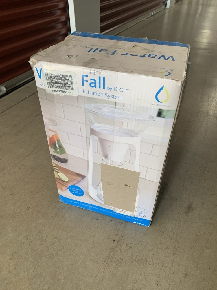 KOR Water Fall Countertop Water Filtration System Carbon 80 Gal Plastic Glass