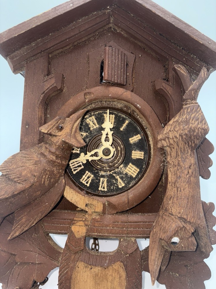 Vintage Regula Cuckoo Clock Germany W/ Bird & Rabbit Needs Work Untested