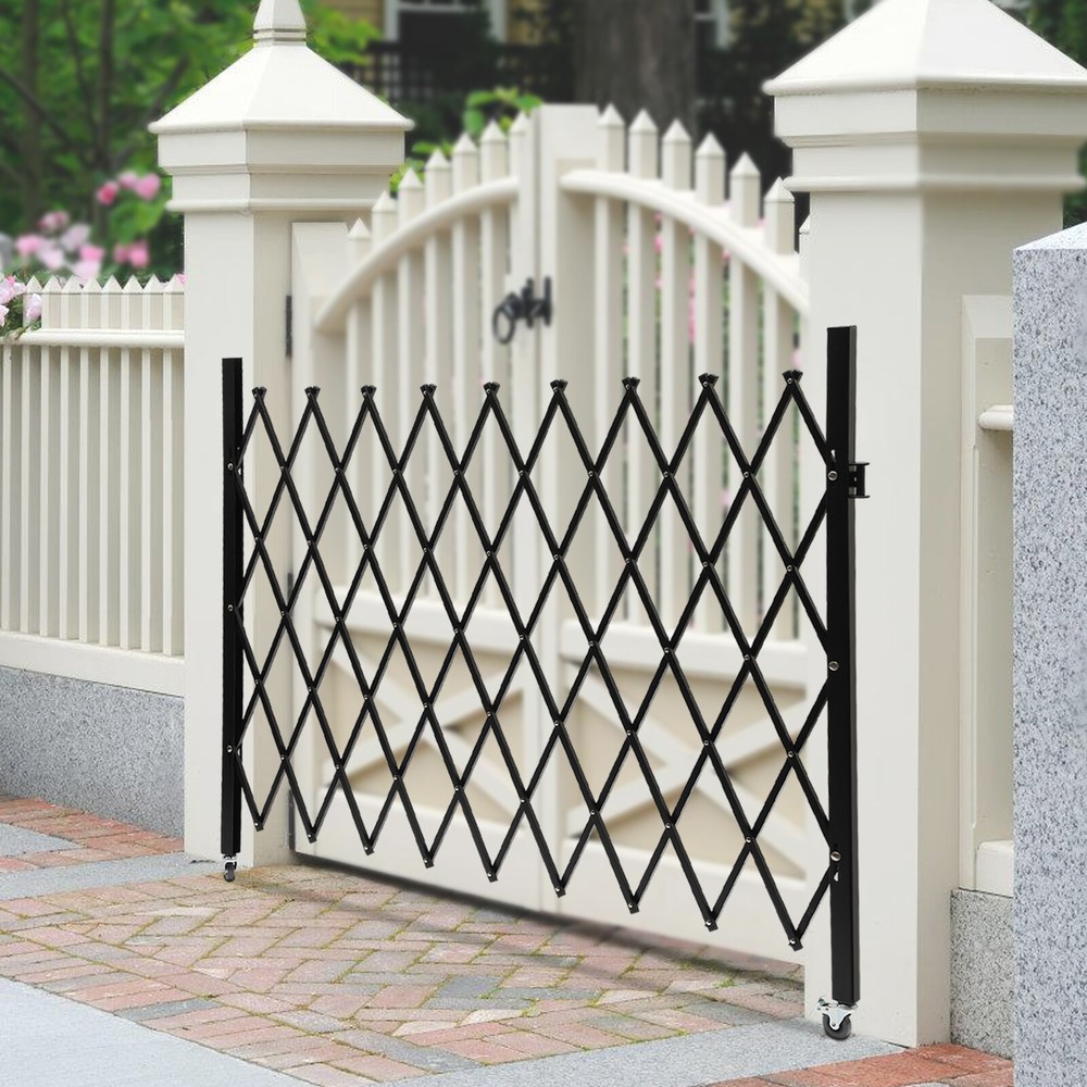 Expandable Folding Security Gate - Wall Mounted, 48" x 71" for Versatile Use