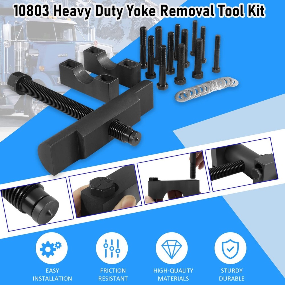 Replace 10803 Heavy-Duty Yoke Puller Remover Tool Kits Fits for Class 6-8 Trucks