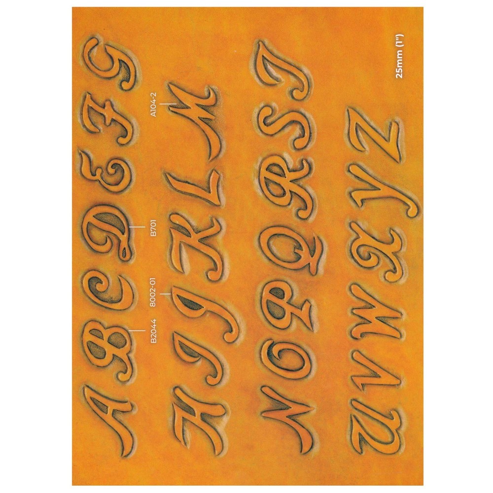 1" Cursive Alphabet Reusable Leather Tooling Pattern MakerAid® 78904-36