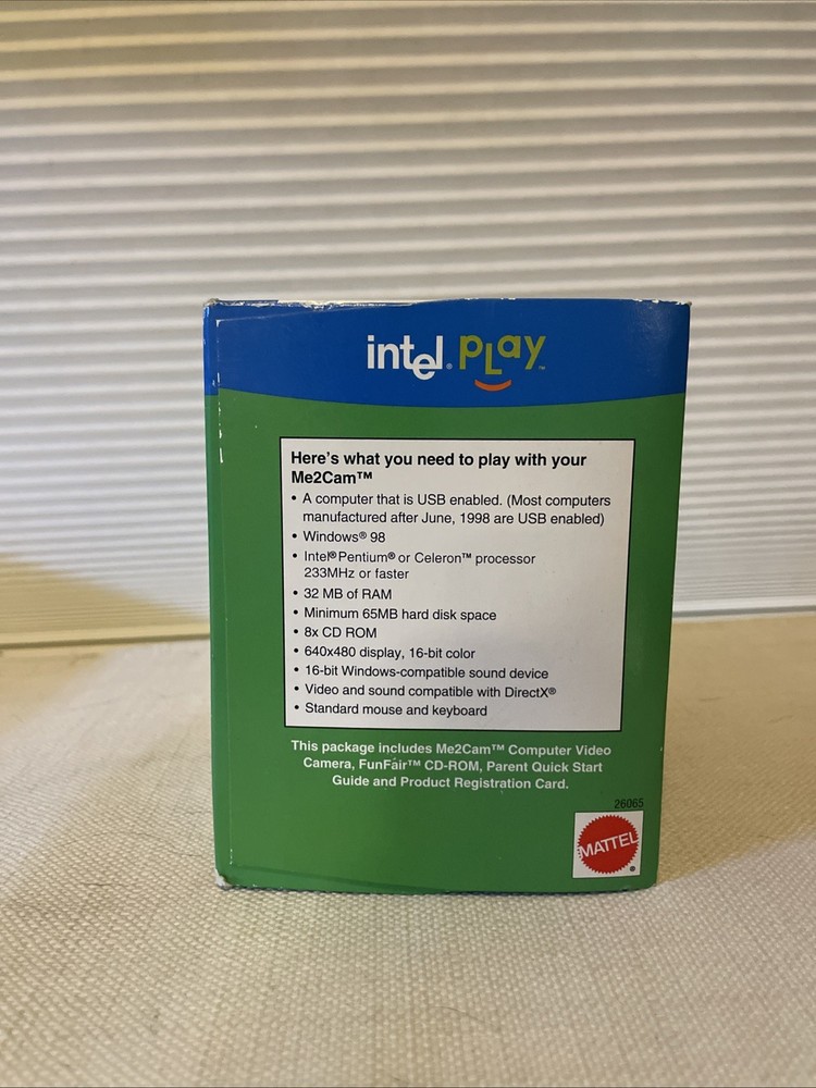 Genuine Mattel Intel Play Me2Cam Computer Video Camera **READ**