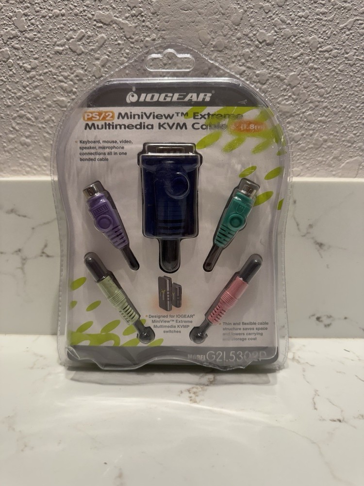 IOGEAR MiniView Micro 2-Port PS/2 KVM Cable
