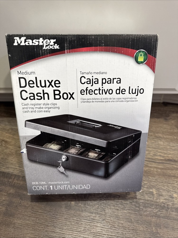 Master Lock  Keyed Cash Box with Handle - New