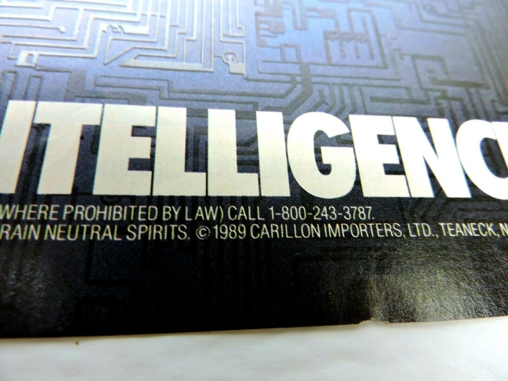 Absolut Intelligence Vodka Vintage Ad 1989 Circuit Alcohol Advertisement
