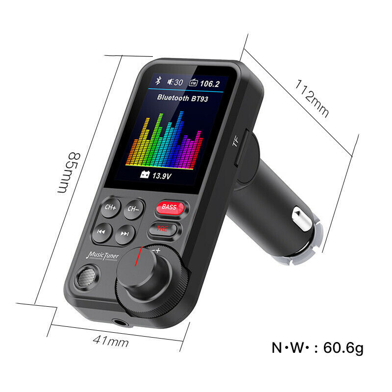 FM Wireless Transmitter for Car, Strong Microphone Wireless Car Adapter✅