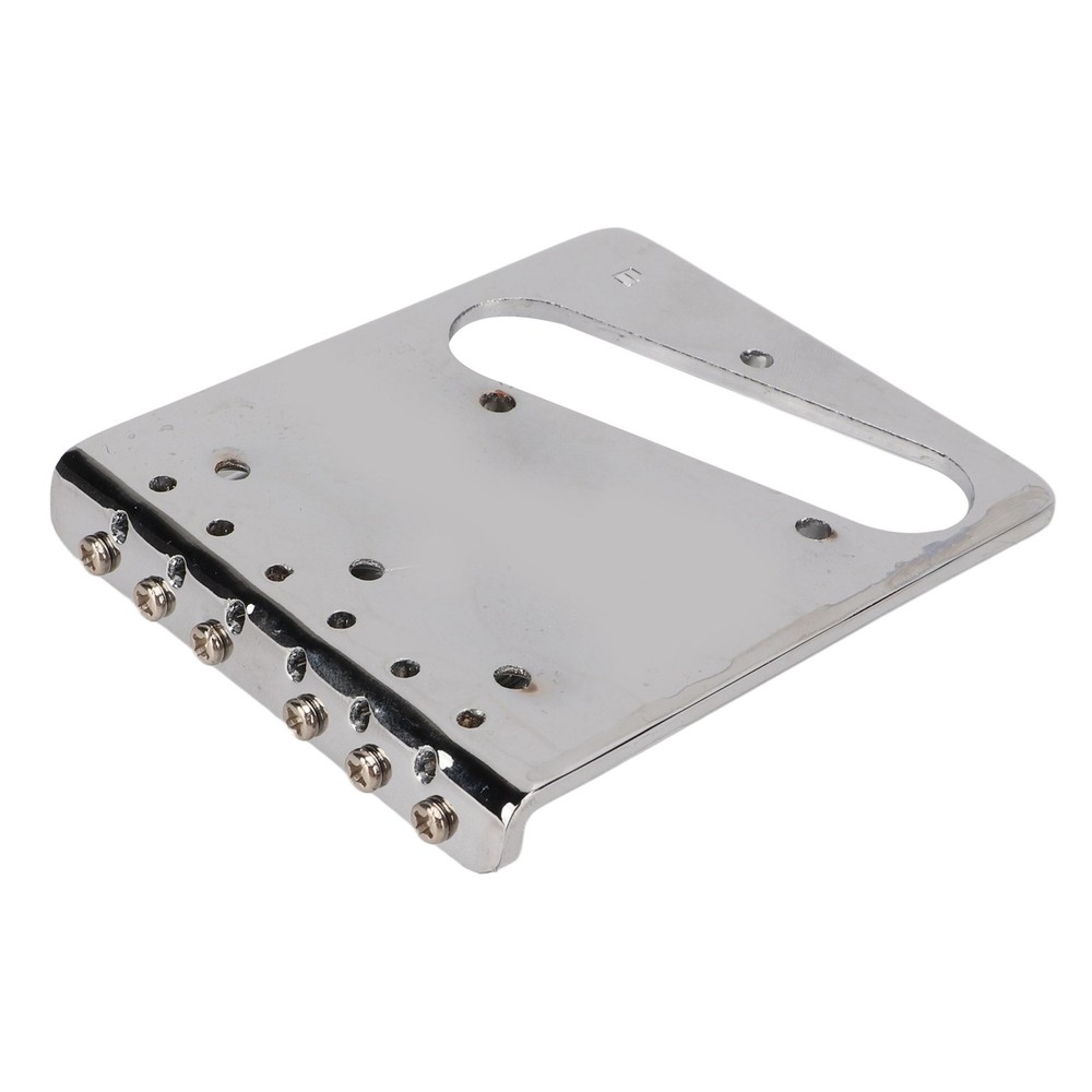L Shape Guitar Bridge Replacement 6 Saddle Fixing String Pull Plate For TL E CHU