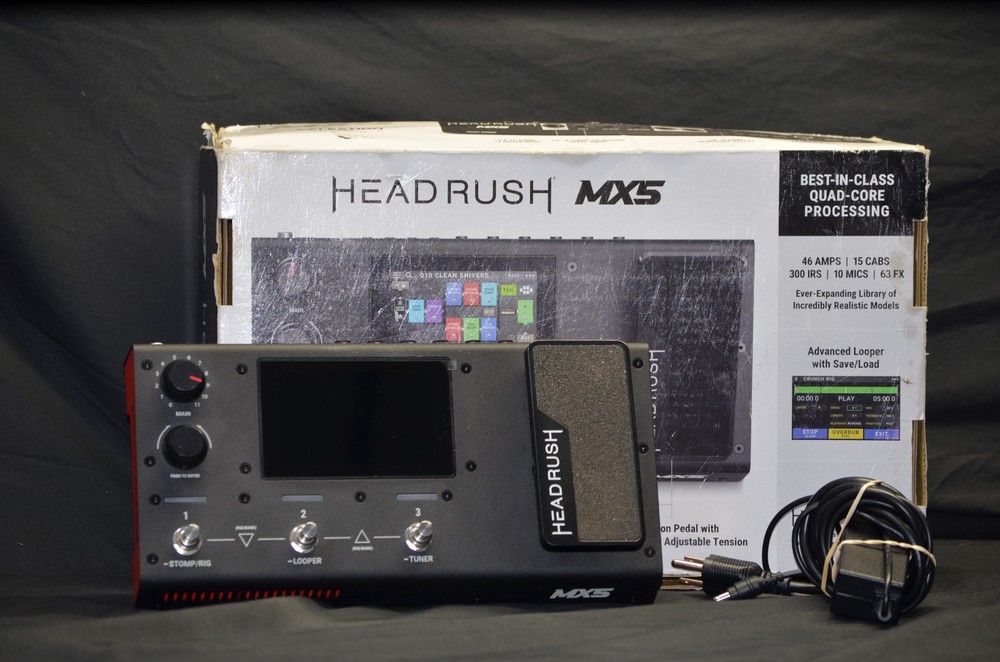 Headrush MX5 Guitar Multi-Effects Processor Amp Modeler w/ Box PSU Tested