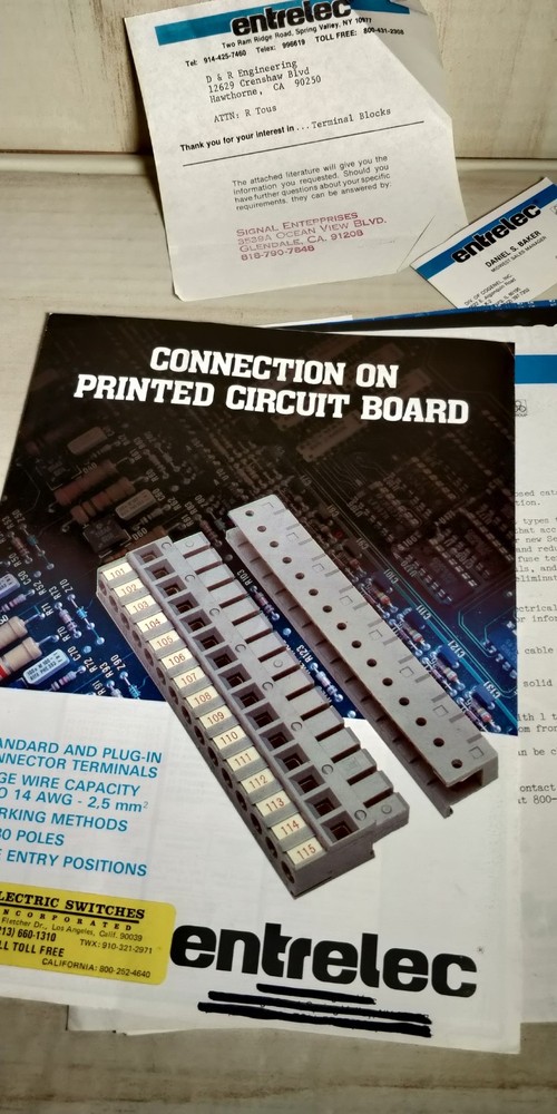 1985 ENTERLEC catalog modular terminal blocks C3