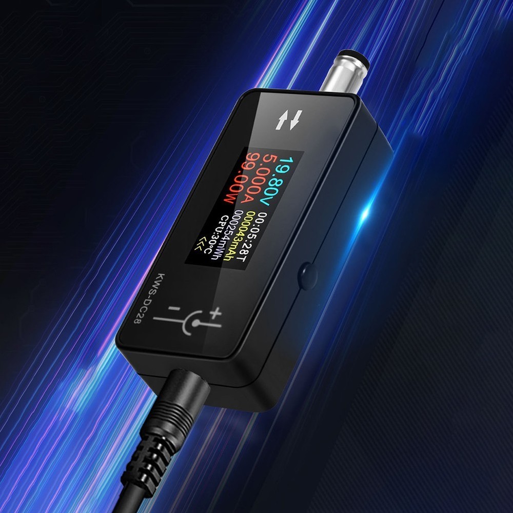 DC5525 Charging Tester with Intelligent Memory Function and Dual Display