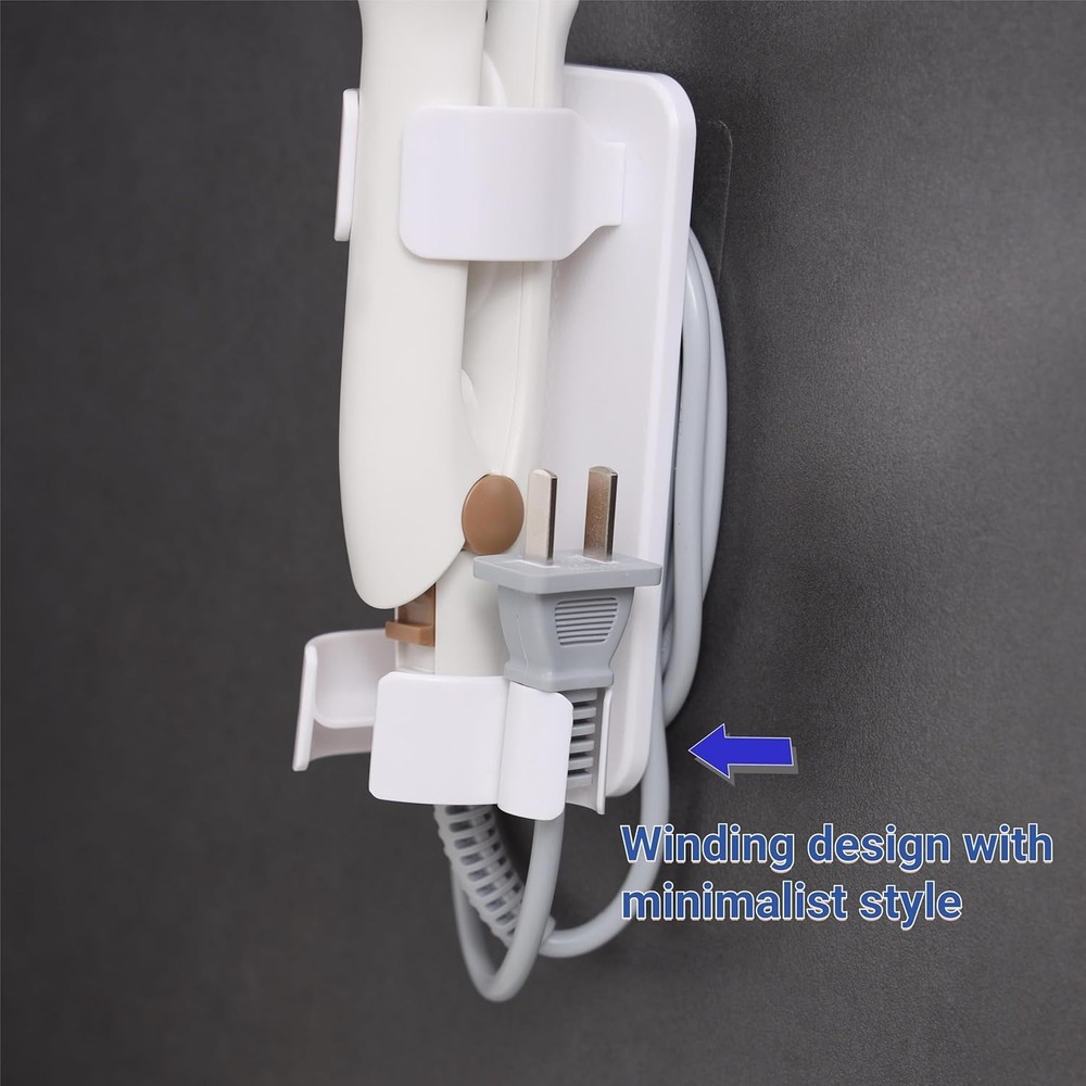 Versatile Hair Tool Organizer - Wall-Mounted Solution for Curling Irons & More