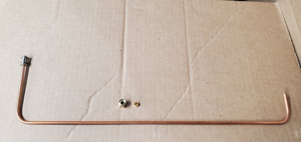 Southbend Range 1177448 Pilot Tube Assembly, Rear w/ compression nut/sleeve