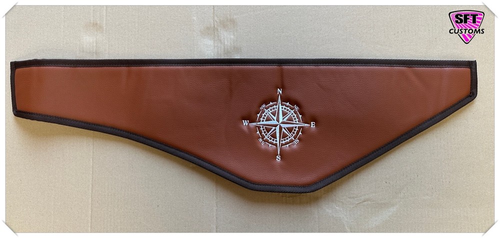 RENAULT T RANGE DASHBOARD INSERT  MAT WITH CUSTOM EMBROIDERY BROWN