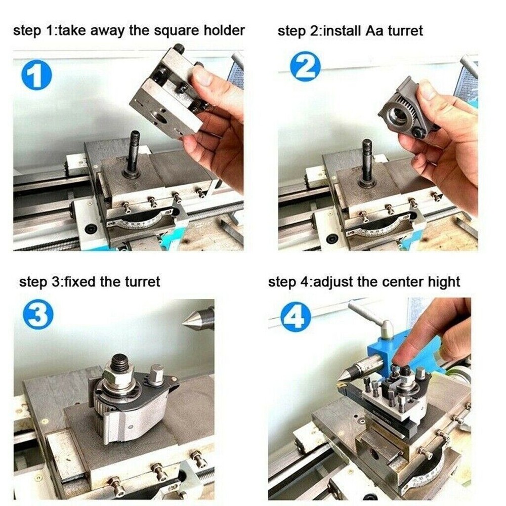 Size Aa Quick Change Tool Post Holder for Mini Lathe Multifix Lathe Tool Post