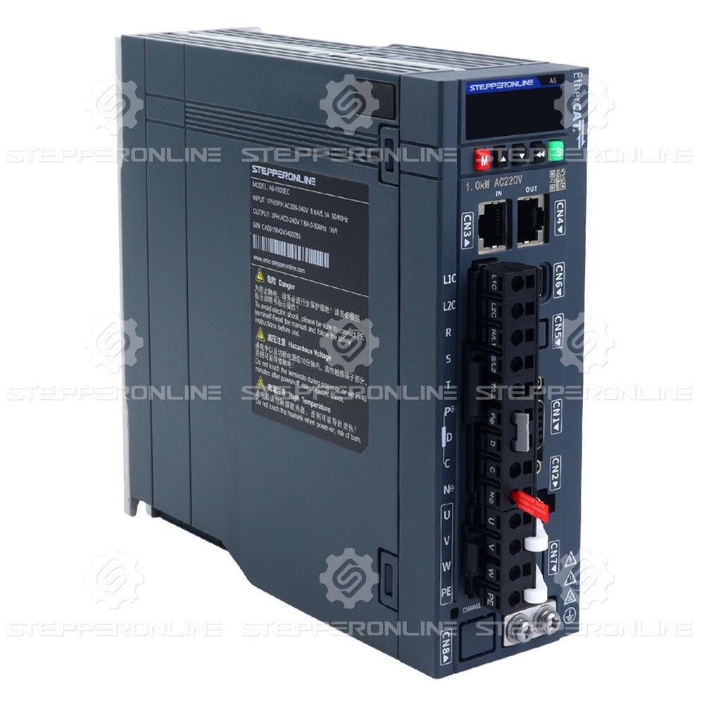 1000W 3000rpm 3.18Nm EtherCAT AC Servo Motor Kit w/Brake 17-Bit Absolute Encoder